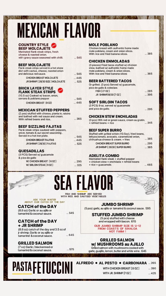 La Casa Country CSL Menu - Image 1