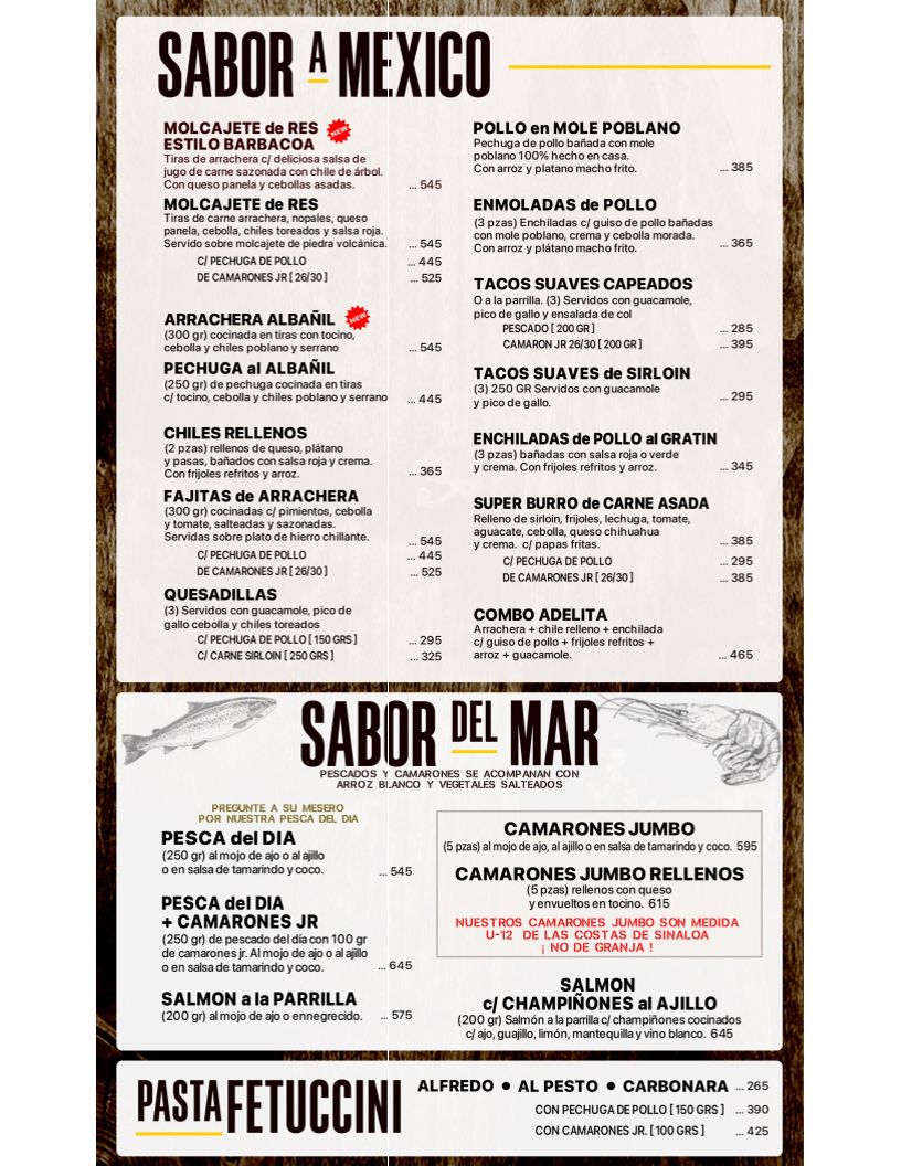 La Casa Country CSL Menu - Image 4